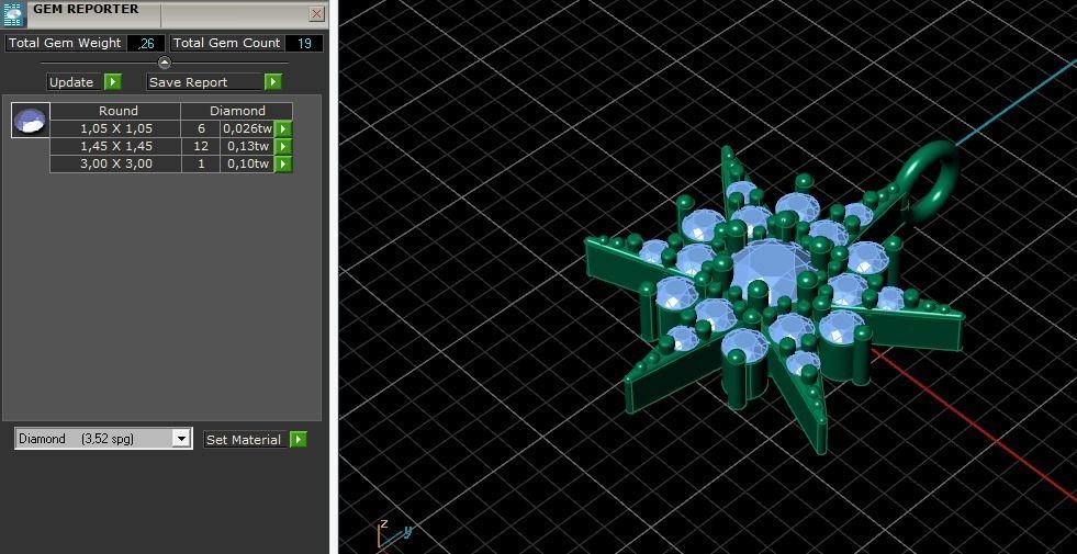 Star Pendant Model 5747 3D print model_7