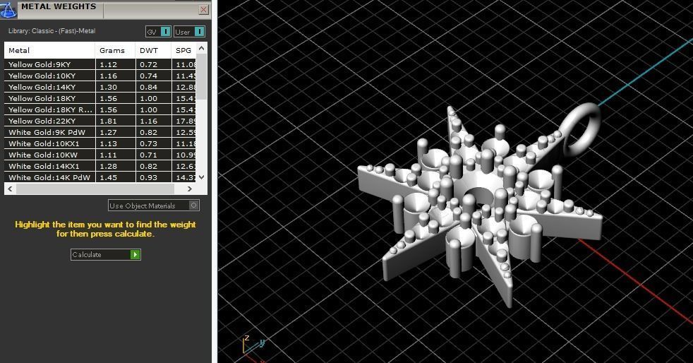 Star Pendant Model 5747 3D print model_6