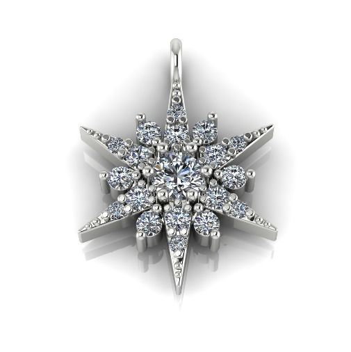 Star Pendant Model 5747 3D print model_1