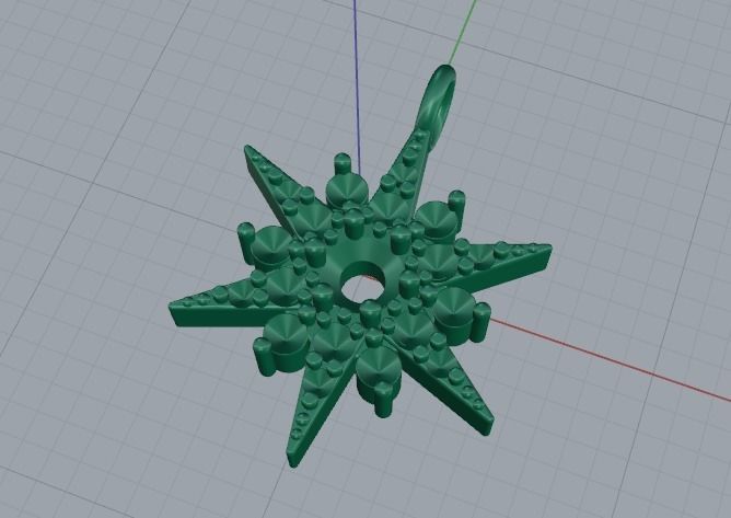 Star Pendant Model 5747 3D print model_2