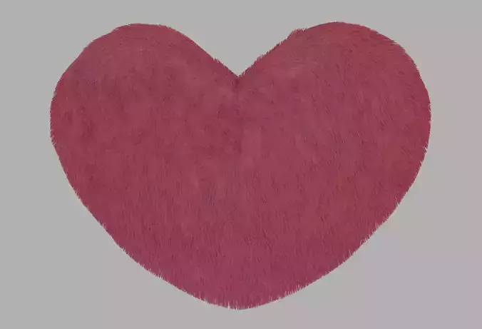 Heart Pillow with Fur