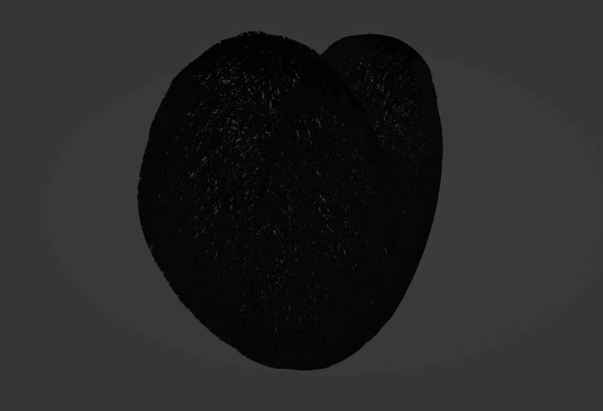 Heart Pillow with Fur Free 3D model_9