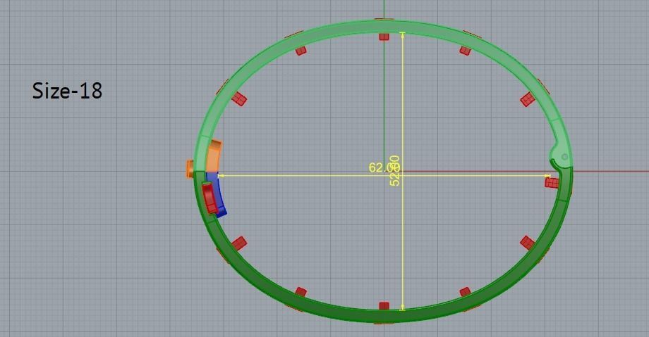 Bracelet size18 Model 5841 3D print model_5