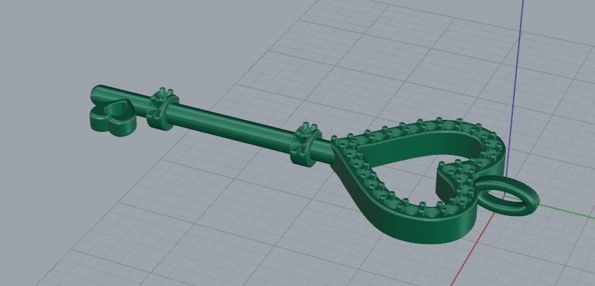 Pendant Key Model 5840 3D print model_3