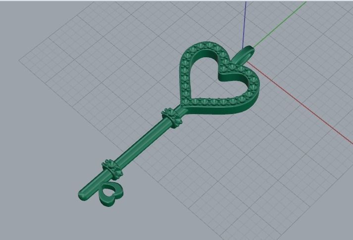 Pendant Key Model 5840 3D print model_2