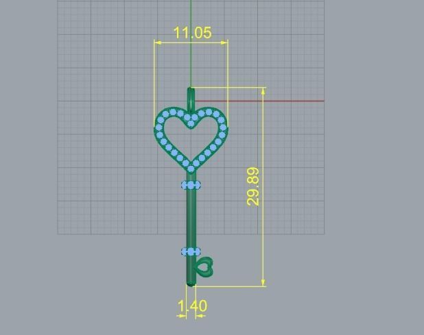 Pendant Key Model 5840 3D print model_5