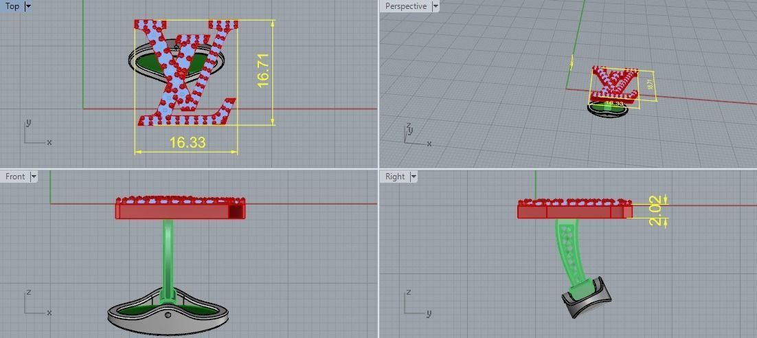 Cufflink Model 5830 3D print model_5