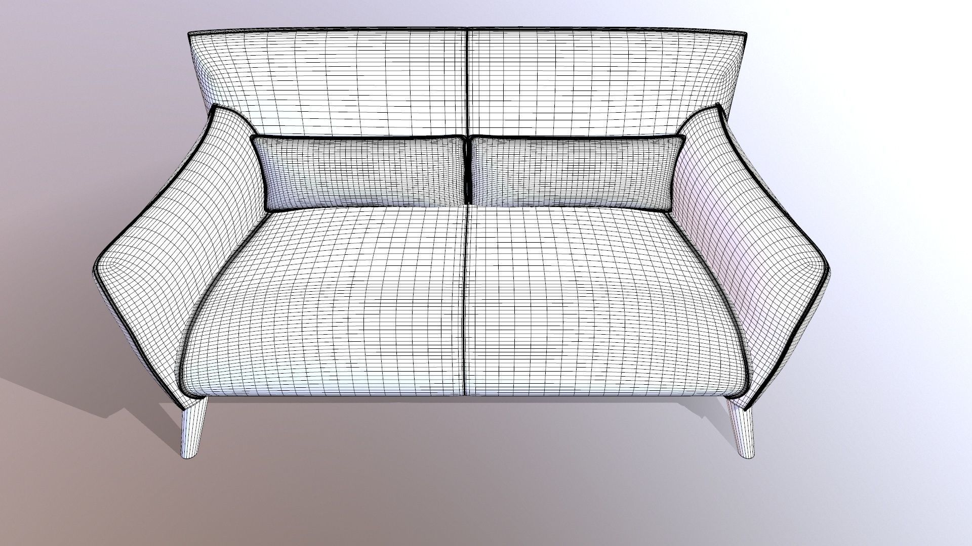 Sofa 2 Seater 3D model_12