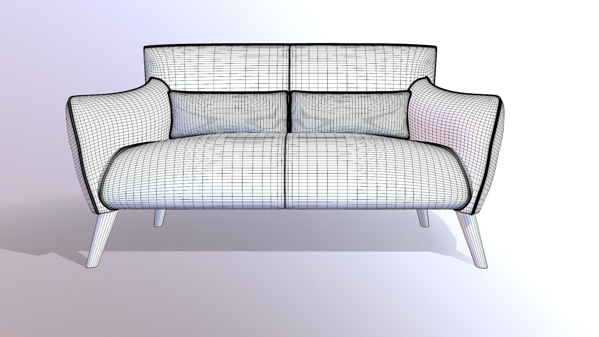 Sofa 2 Seater 3D model_11