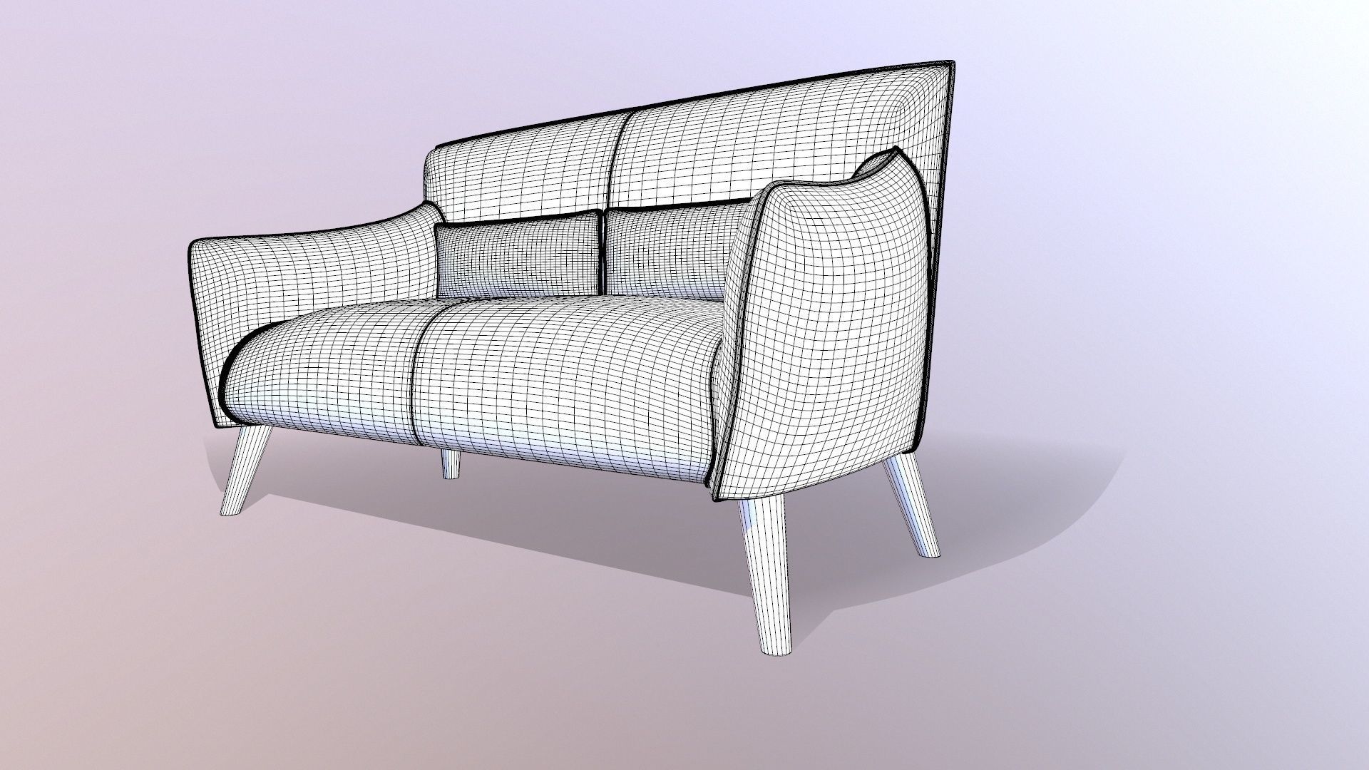 Sofa 2 Seater 3D model_10