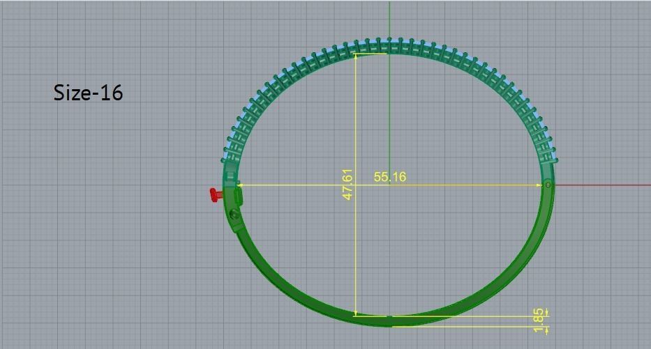 Bracelet Size16 Model 5812 3D print model_6