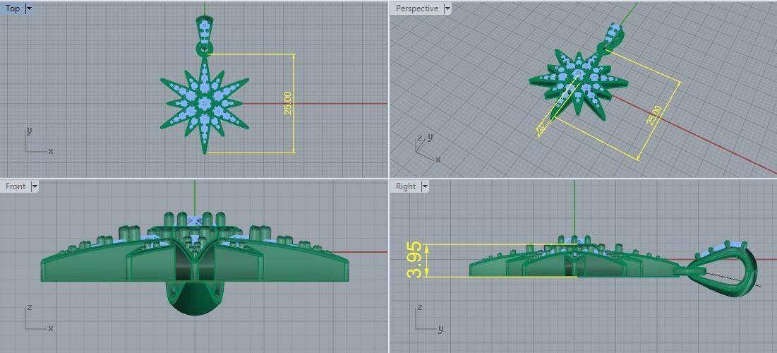 Pendant shtern Model 5806 3D print model_5