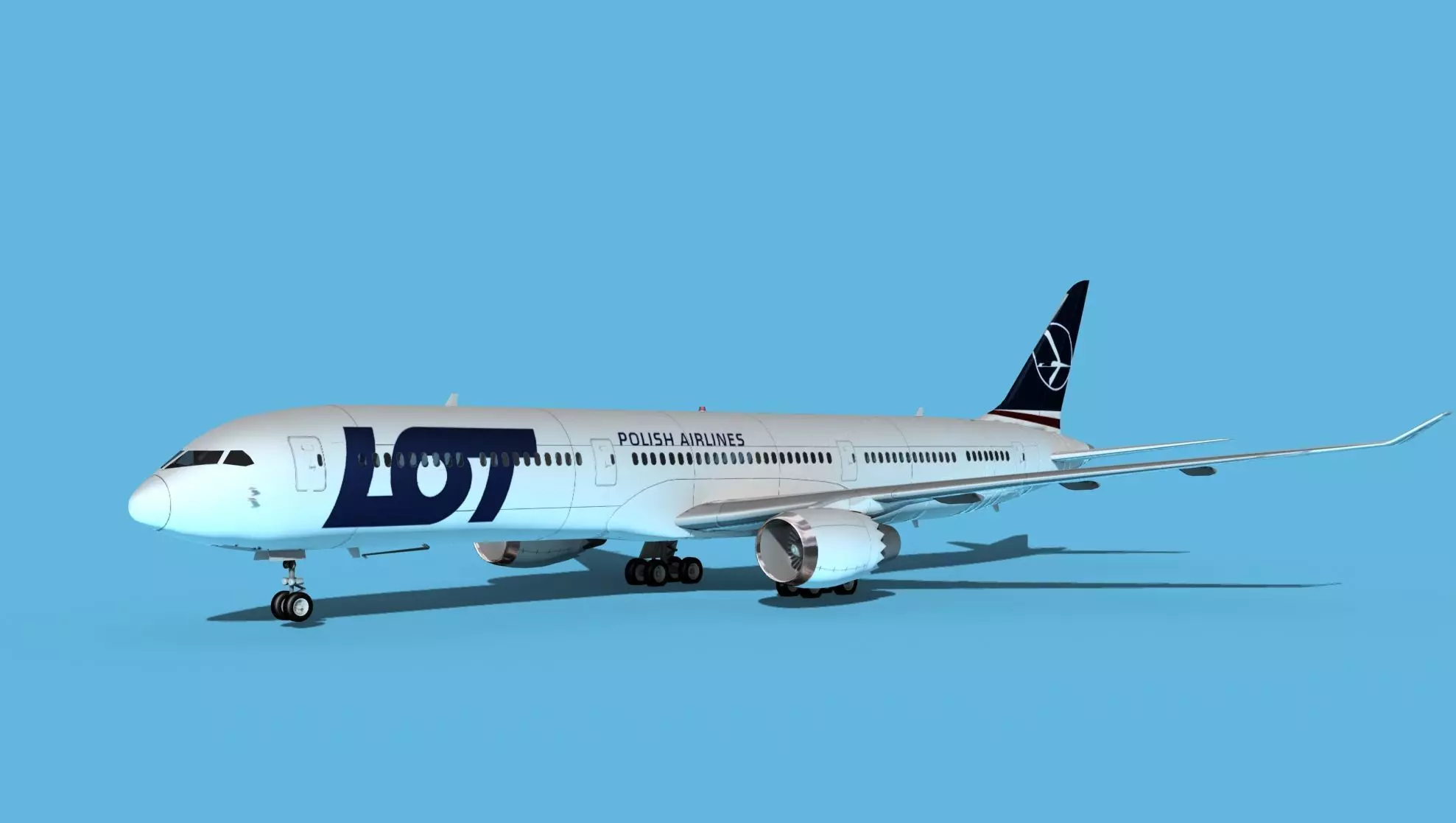 Boeing 787-10 Polish LOT 3D model