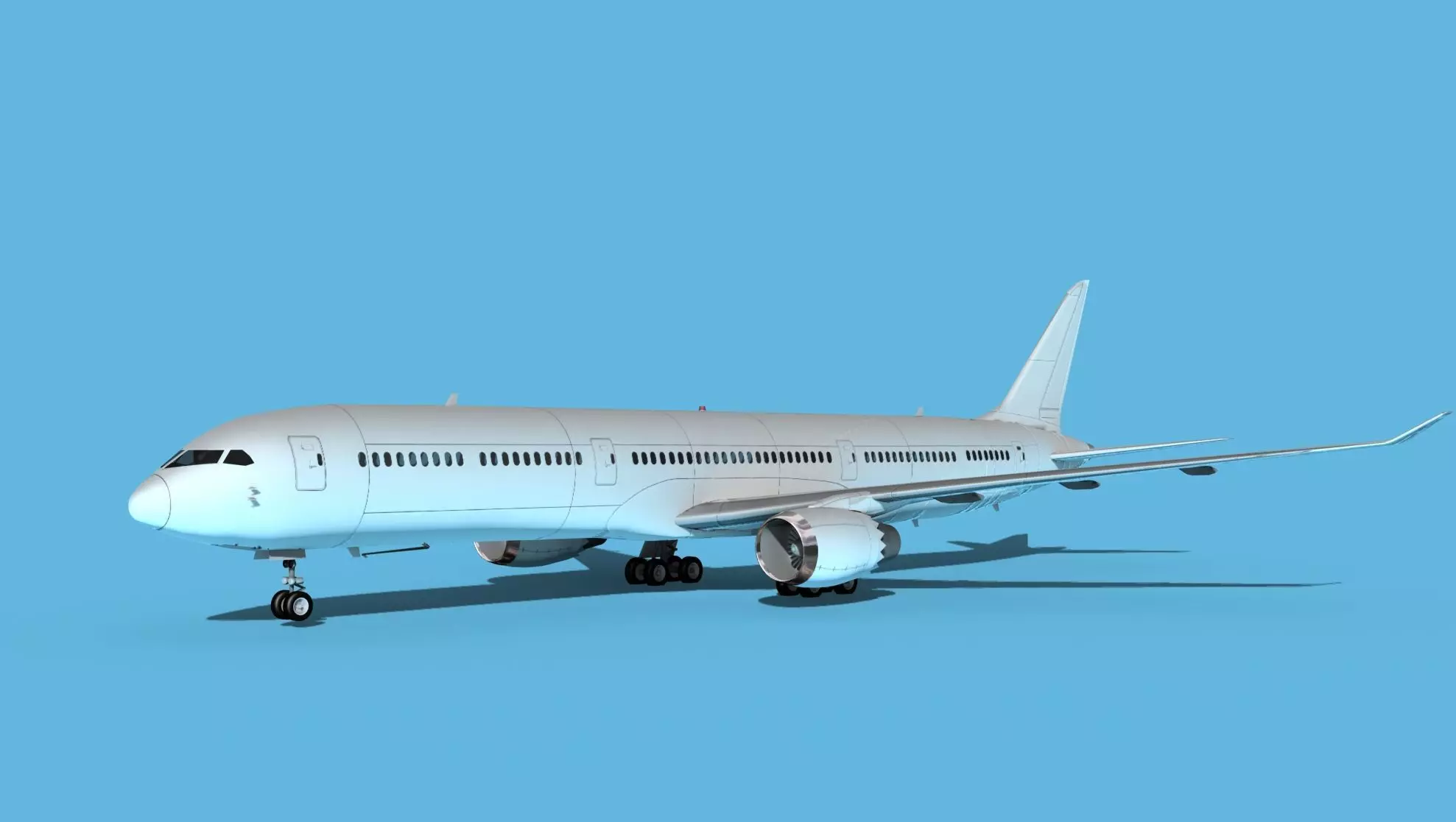 Boeing 787-10 Unmarked 1 3D model