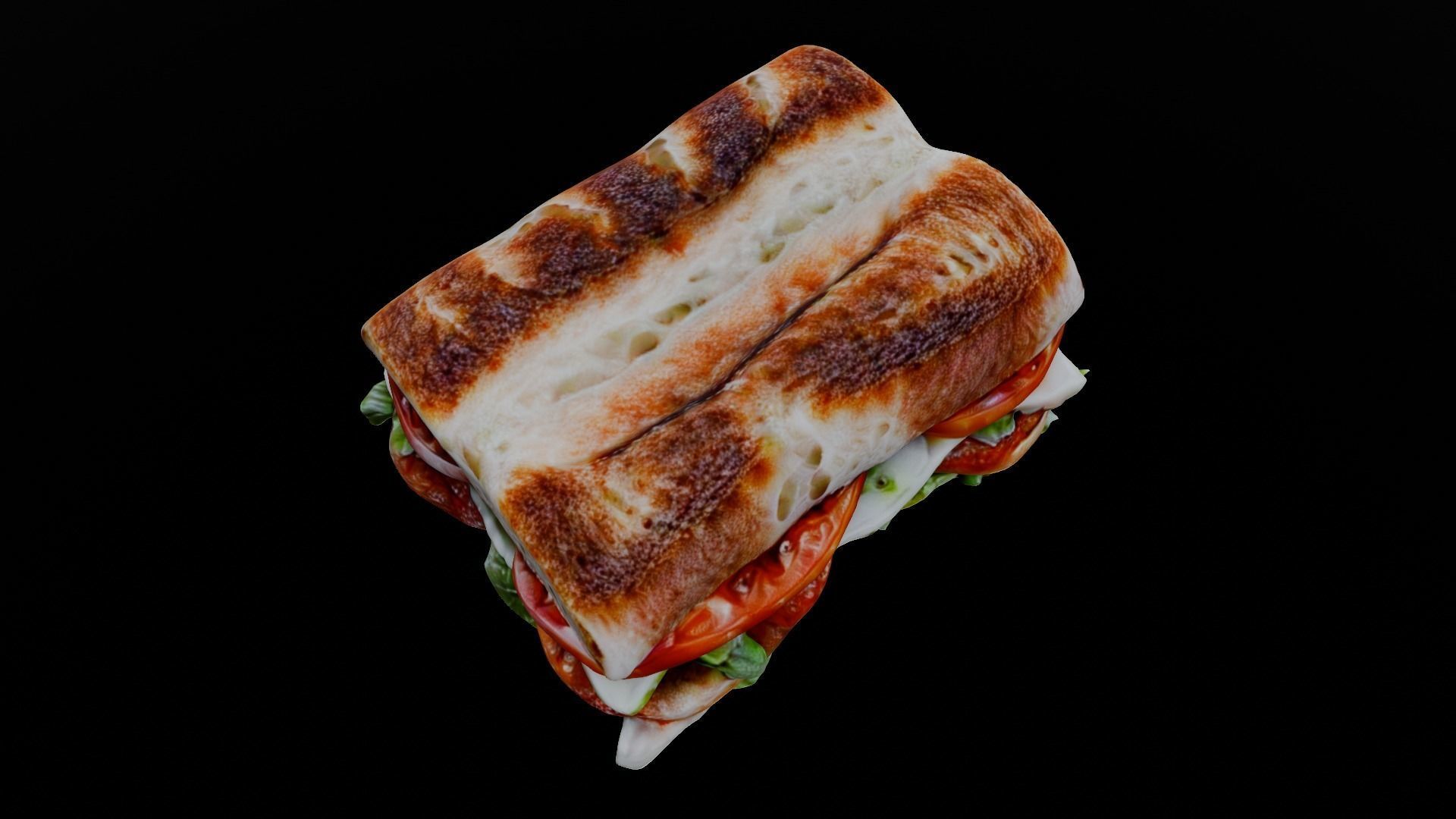 Sandwich 3D Model Low-poly 3D model_16