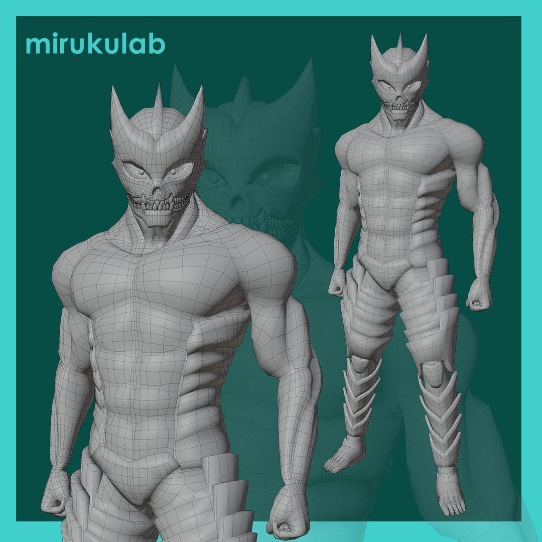Kaiju No 8 - Hibino Kafka Animation ready Game Ready VRM ready Low-poly 3D model_5