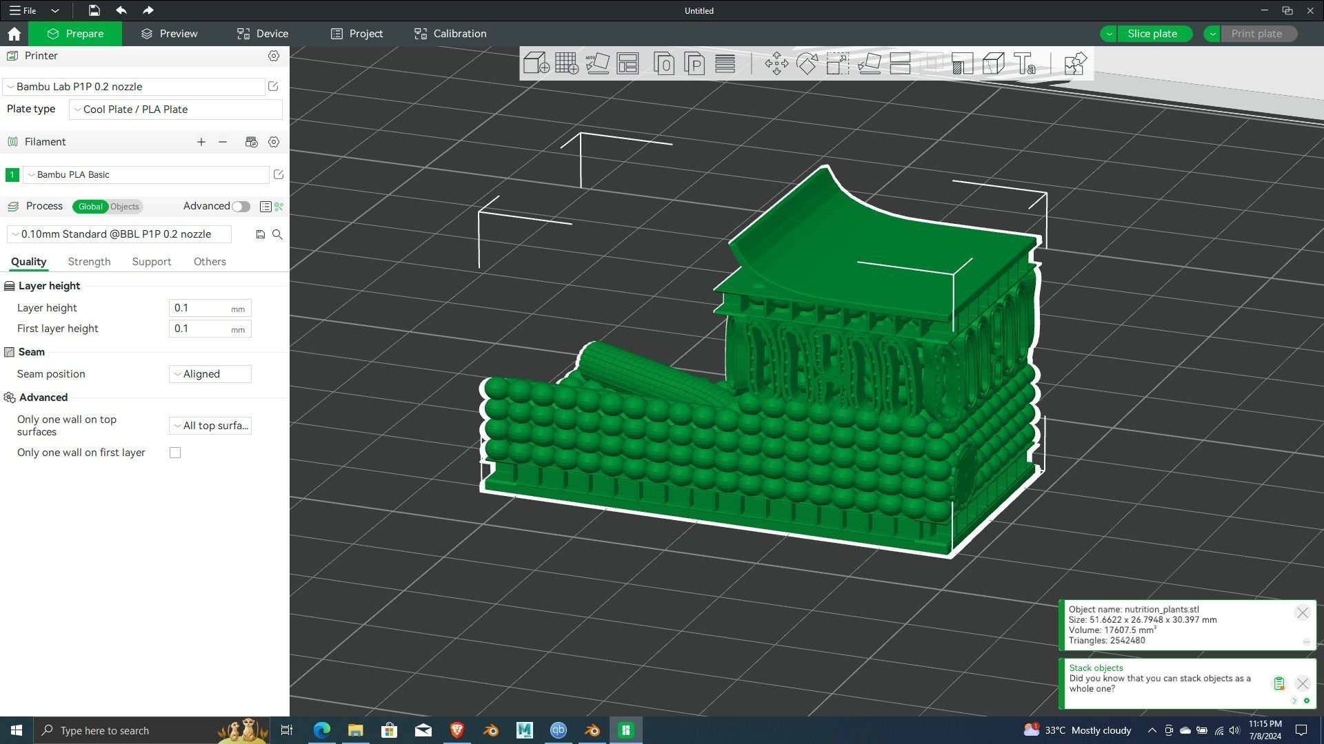 Nutrition Plants Biological 3D Printing and Animation ready 3D print model_7