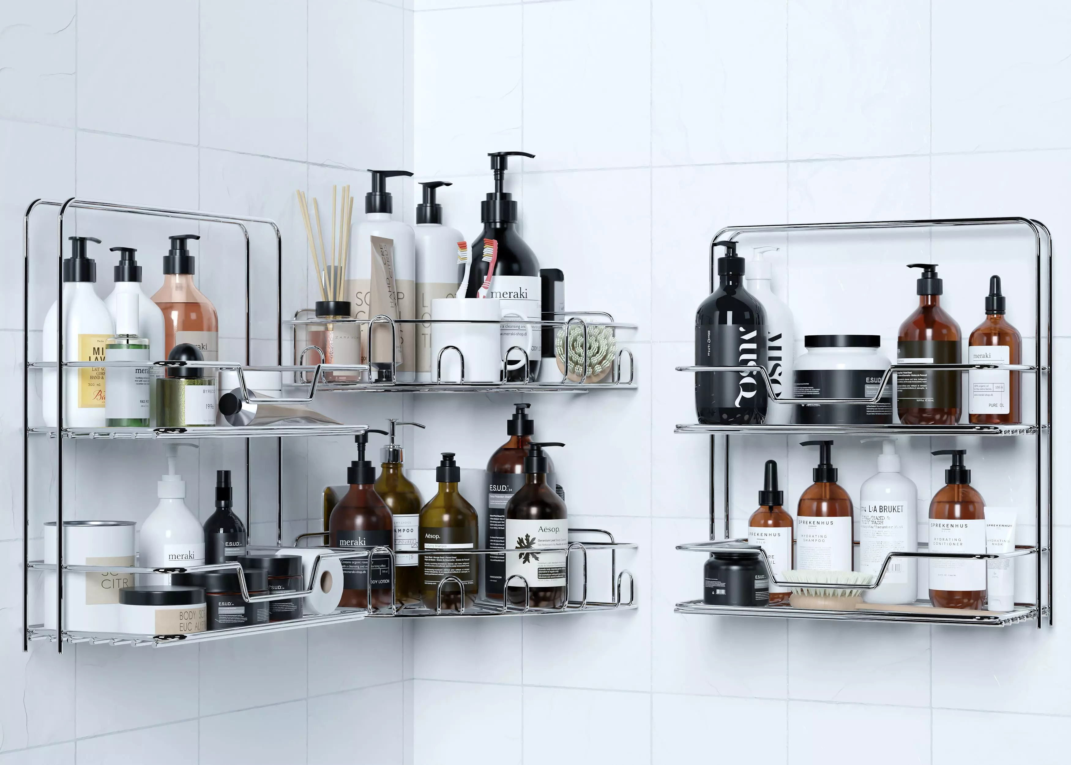 Bathroom Cosmetics Rack 03 Low-poly 3D model