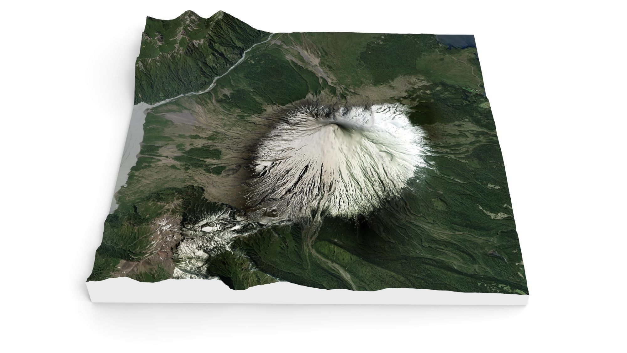 Mountain landscape Volcano Osorno Andes Mountains in Chile 3D model_5