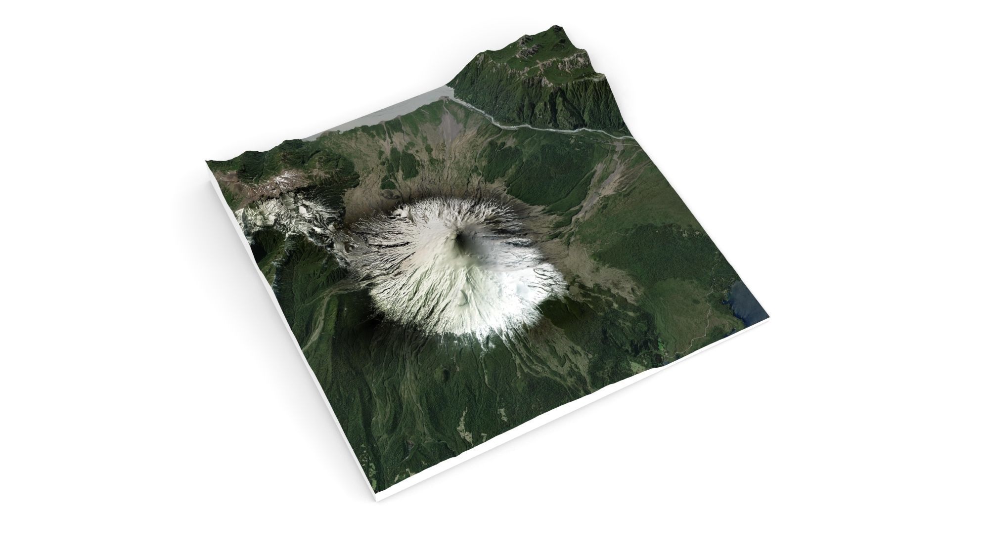 Mountain landscape Volcano Osorno Andes Mountains in Chile 3D model_9