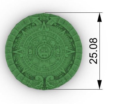 Aztec sun calendar Piedra del Sol  3D print model_6