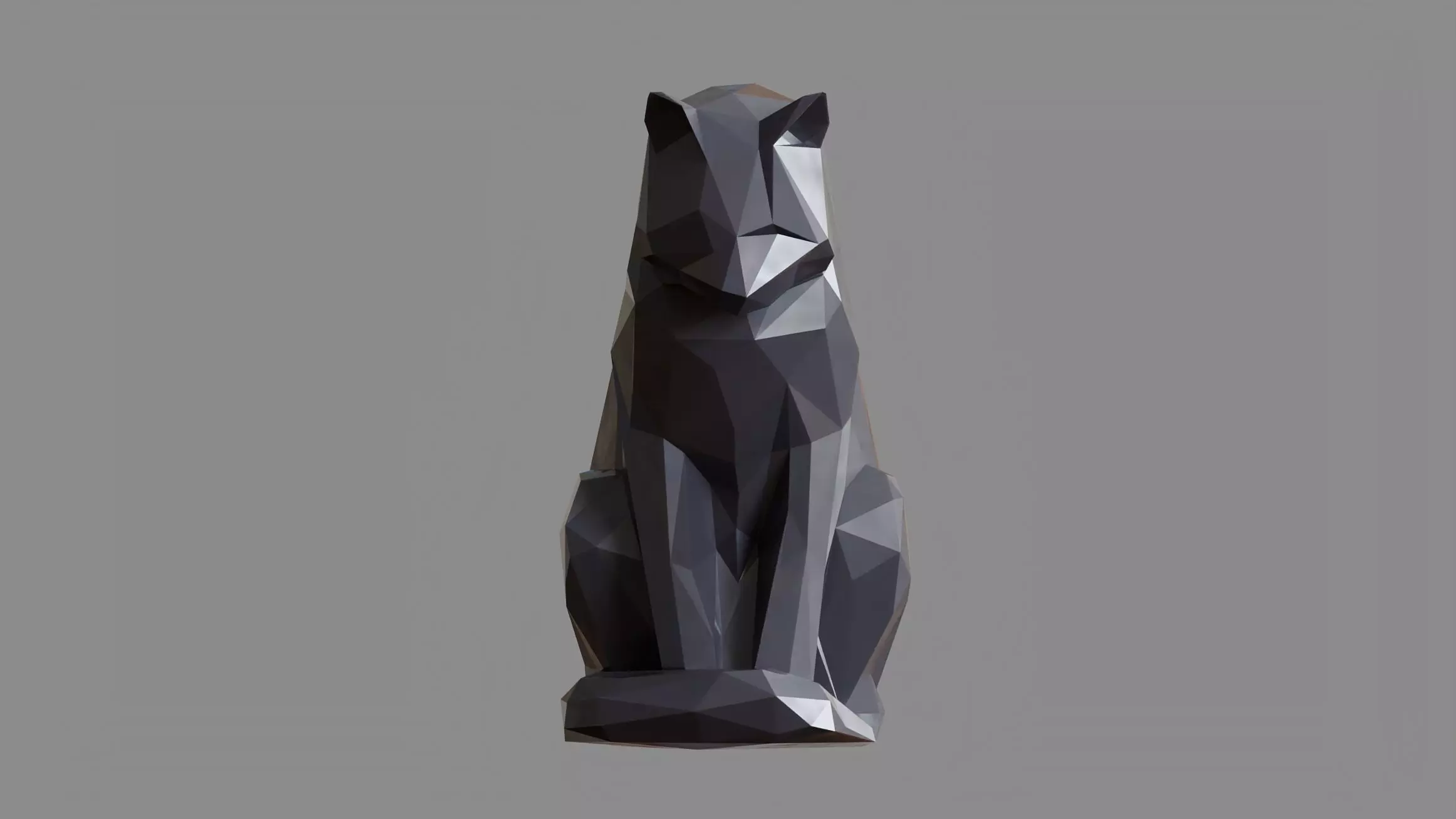 Lowpoly Cat 3D model_0