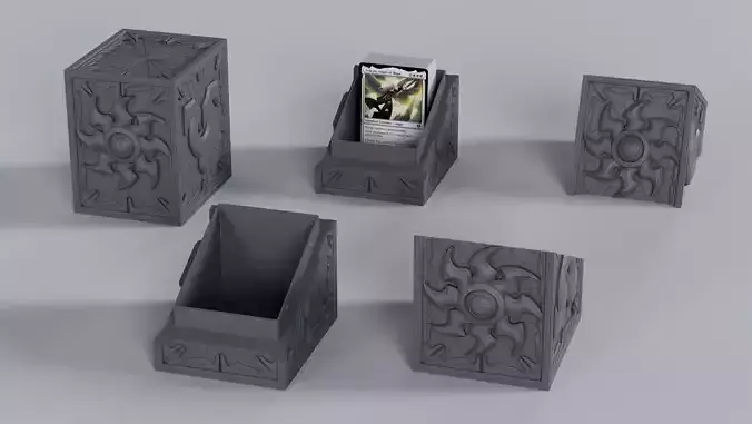 PLAINS  MTG COMMANDER DECK BOX 100 CARDS Color group 3D print model