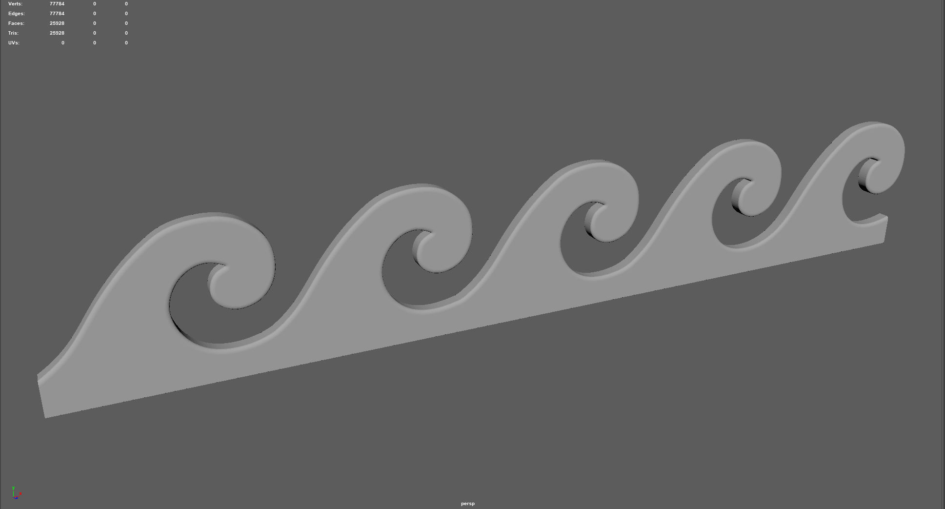 Running Dog Pattern with Greek Wave  3D print model_4