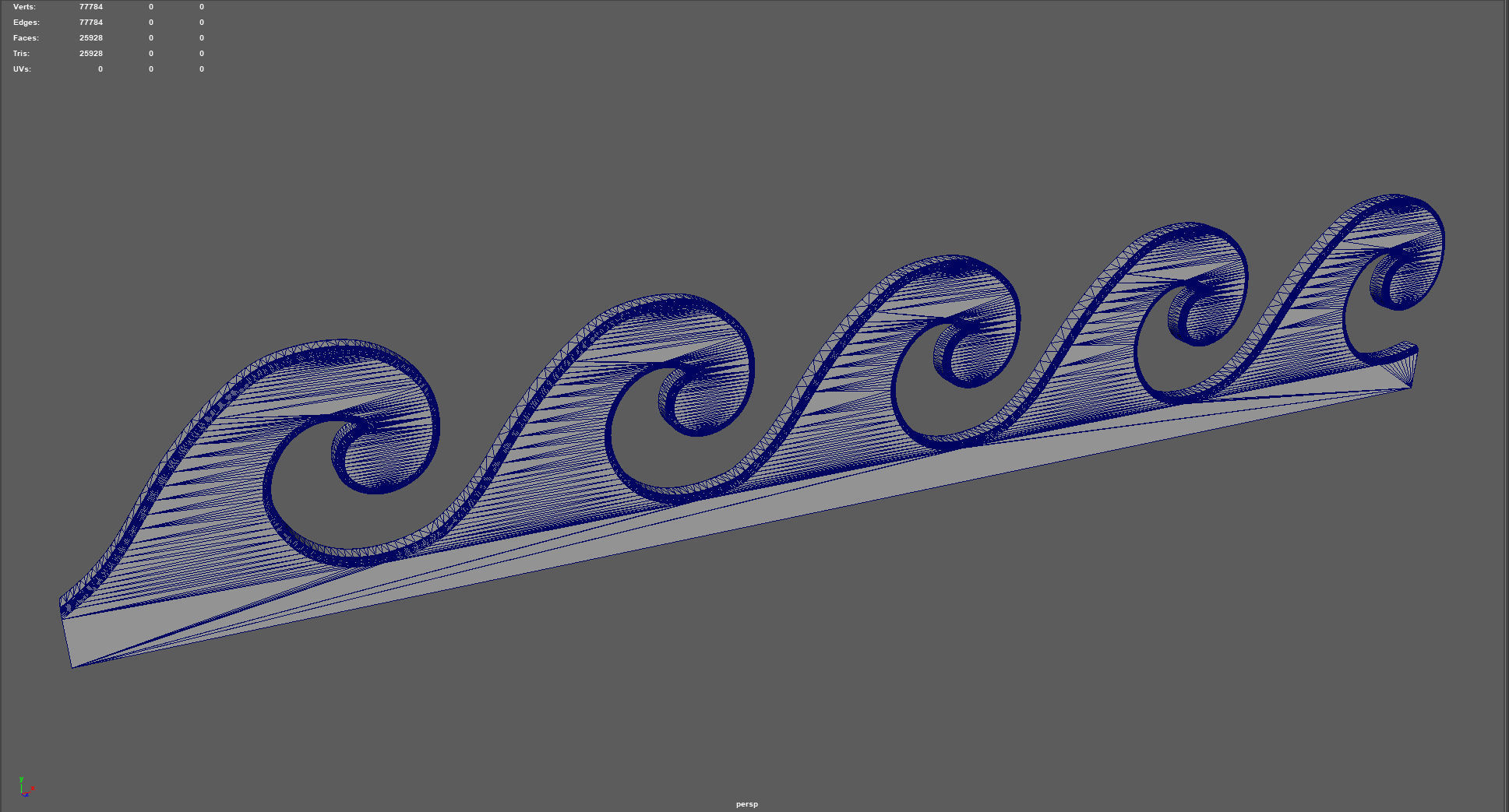 Running Dog Pattern with Greek Wave  3D print model_5