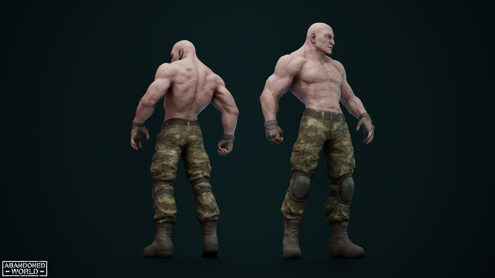 Military Boss Low-poly 3D model_4