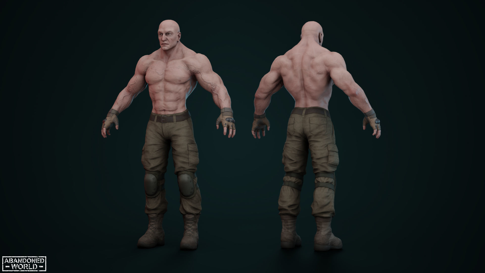 Military Boss Low-poly 3D model_9