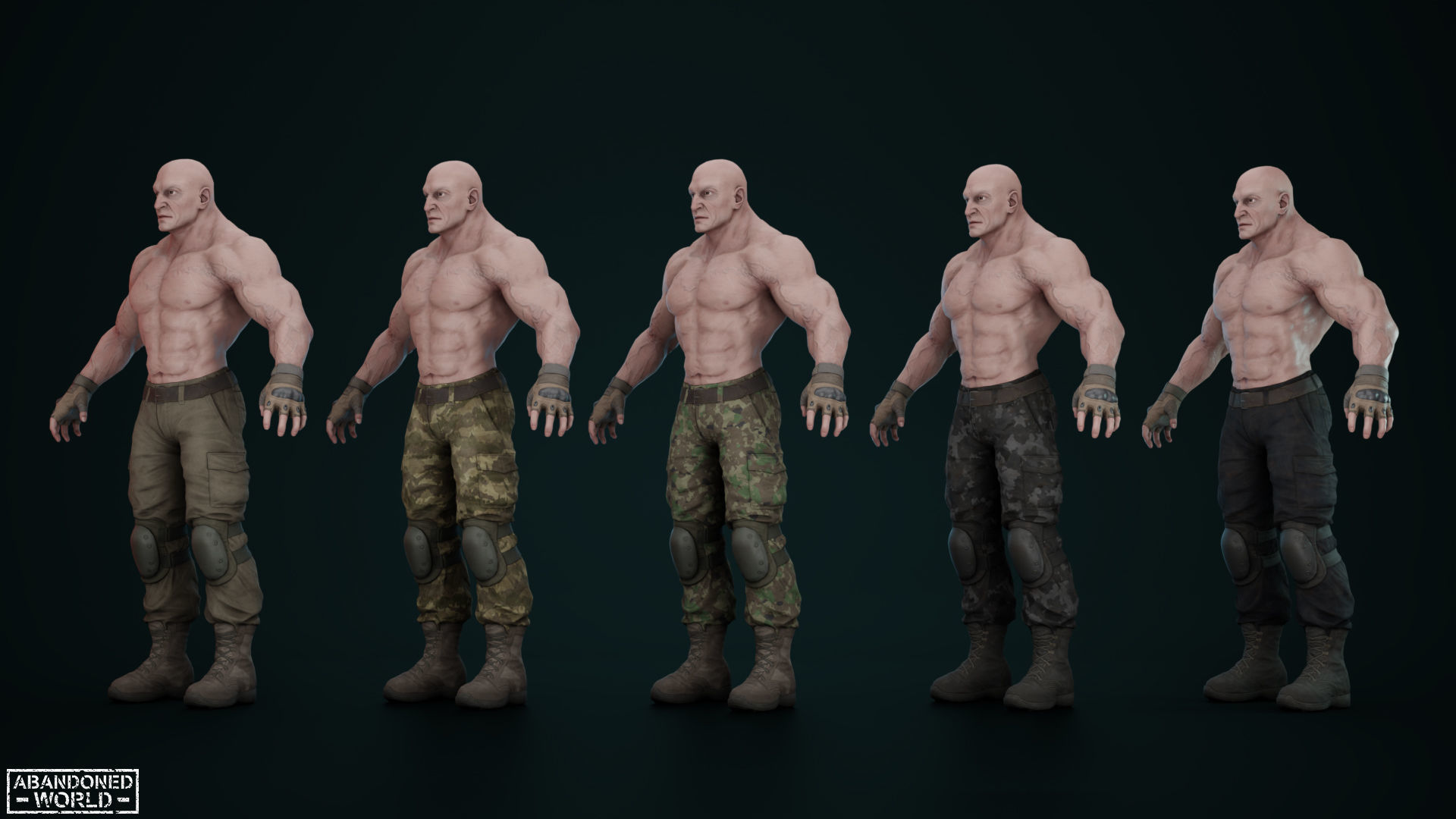 Military Boss Low-poly 3D model_8