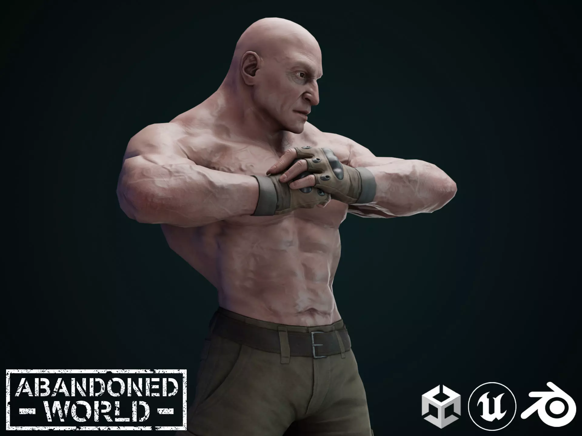 Military Boss Low-poly 3D model_0