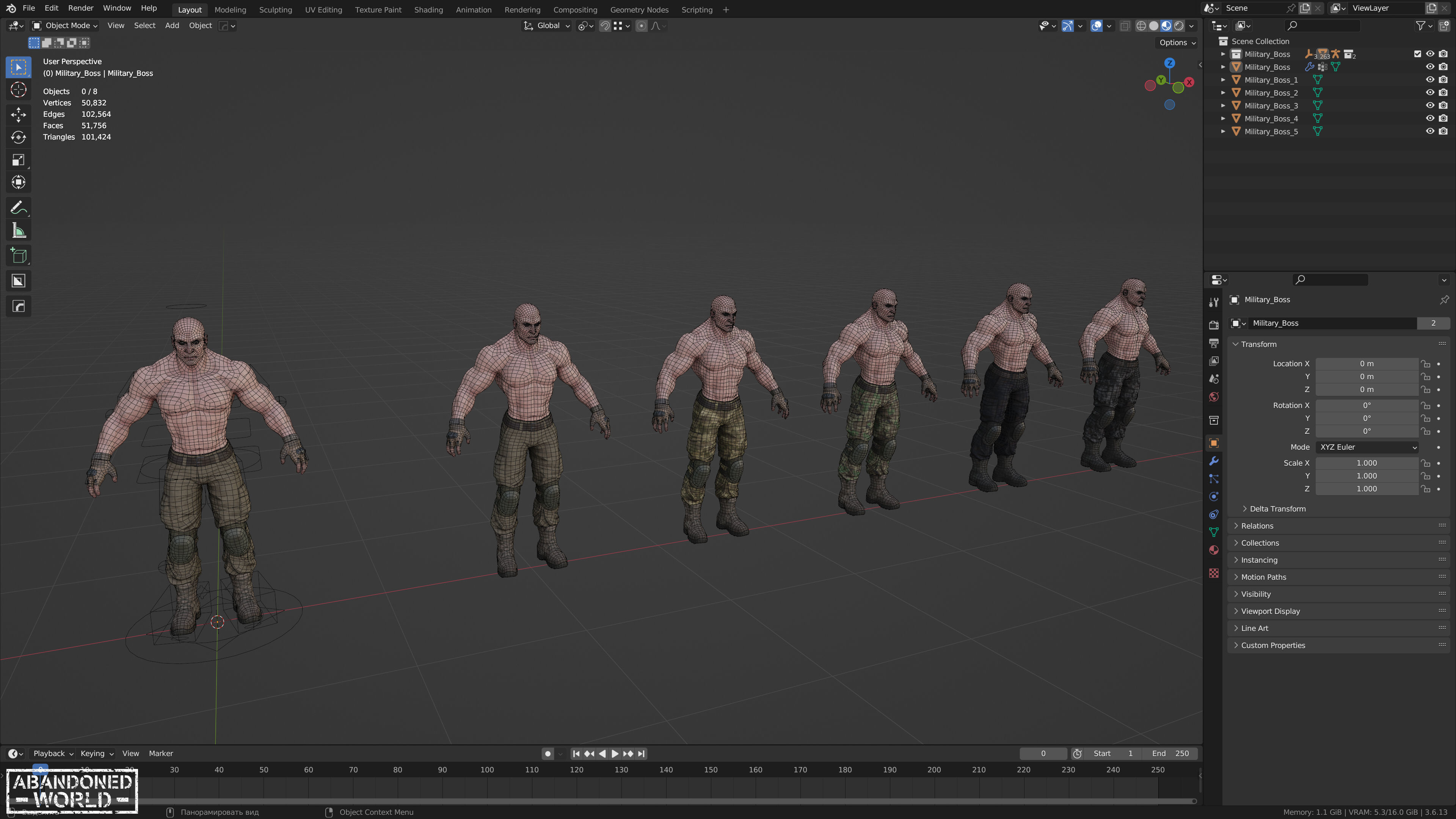 Military Boss Low-poly 3D model_14