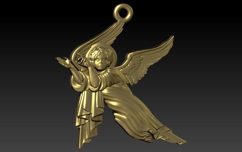 baby angel pendant necklace Charm bracelet Jewelry 3D print model_6
