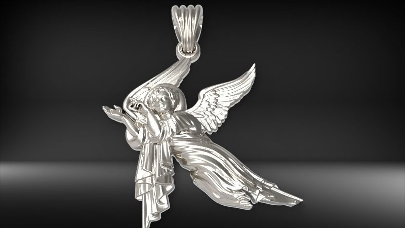 baby angel pendant necklace Charm bracelet Jewelry 3D print model_18