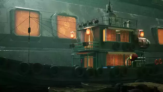 Cyberpunk Boat