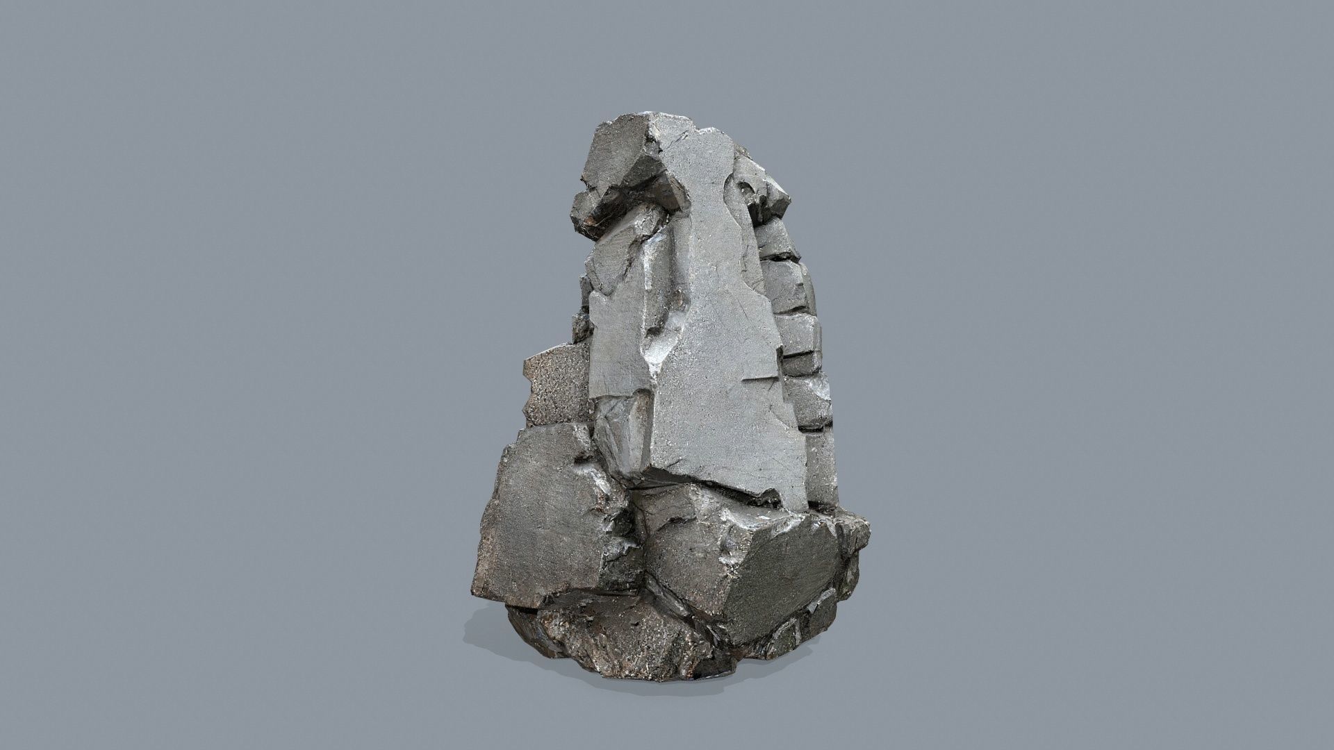 cliff rocks   Low-poly 3D model_3