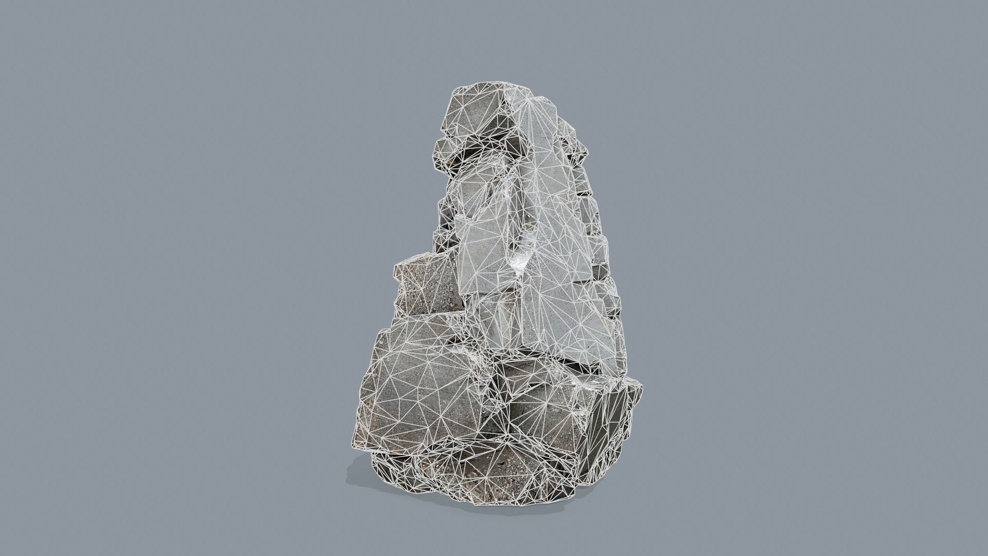 cliff rocks   Low-poly 3D model_12