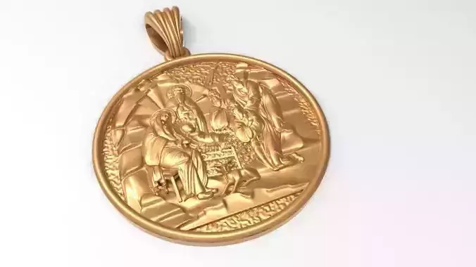 The baby Jesus was born pendant jewelry Mother Mary with Jesus 