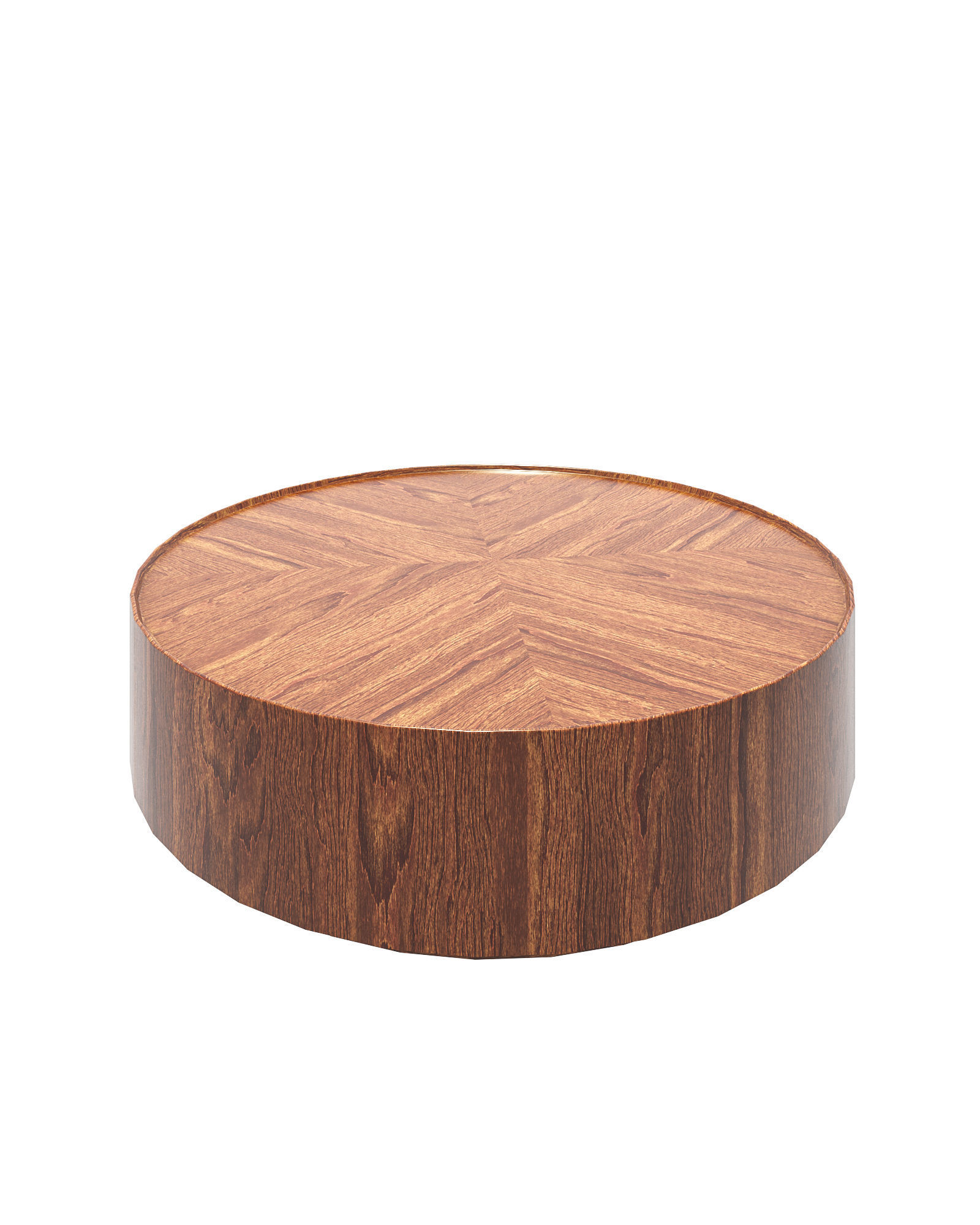COFFEE TABLE ROUND NATURAL Low-poly 3D model_1