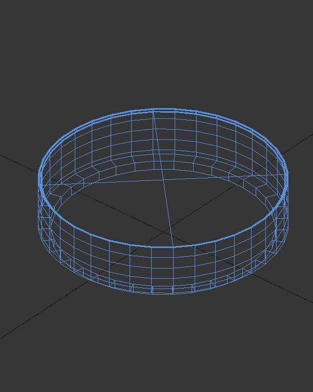 COFFEE TABLE ROUND NATURAL Low-poly 3D model_4