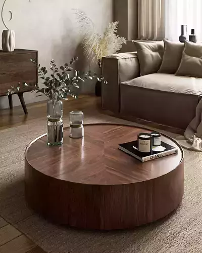 COFFEE TABLE ROUND NATURAL