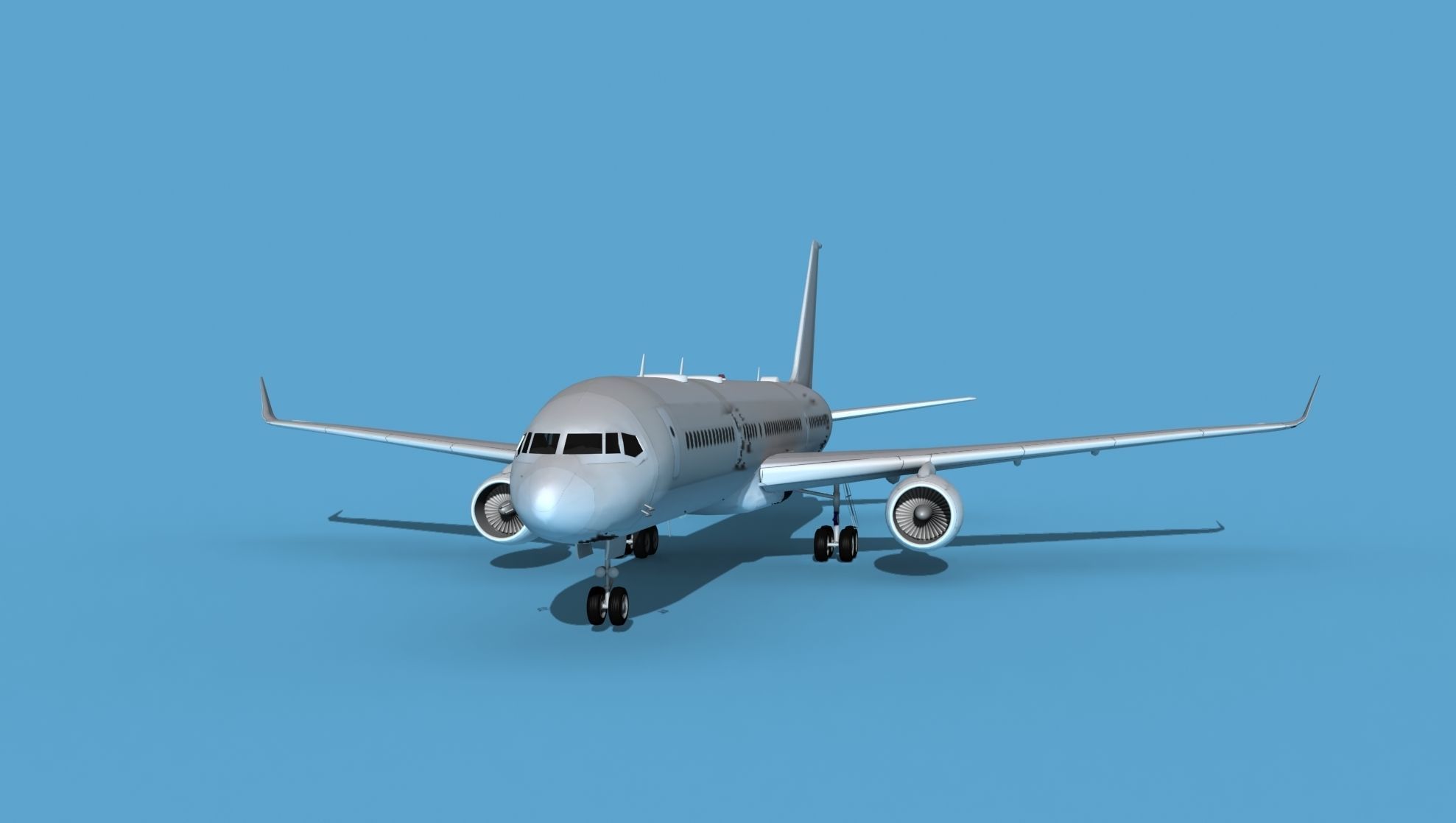 Boeing C-32B V00 Bare Metal 3D model_1