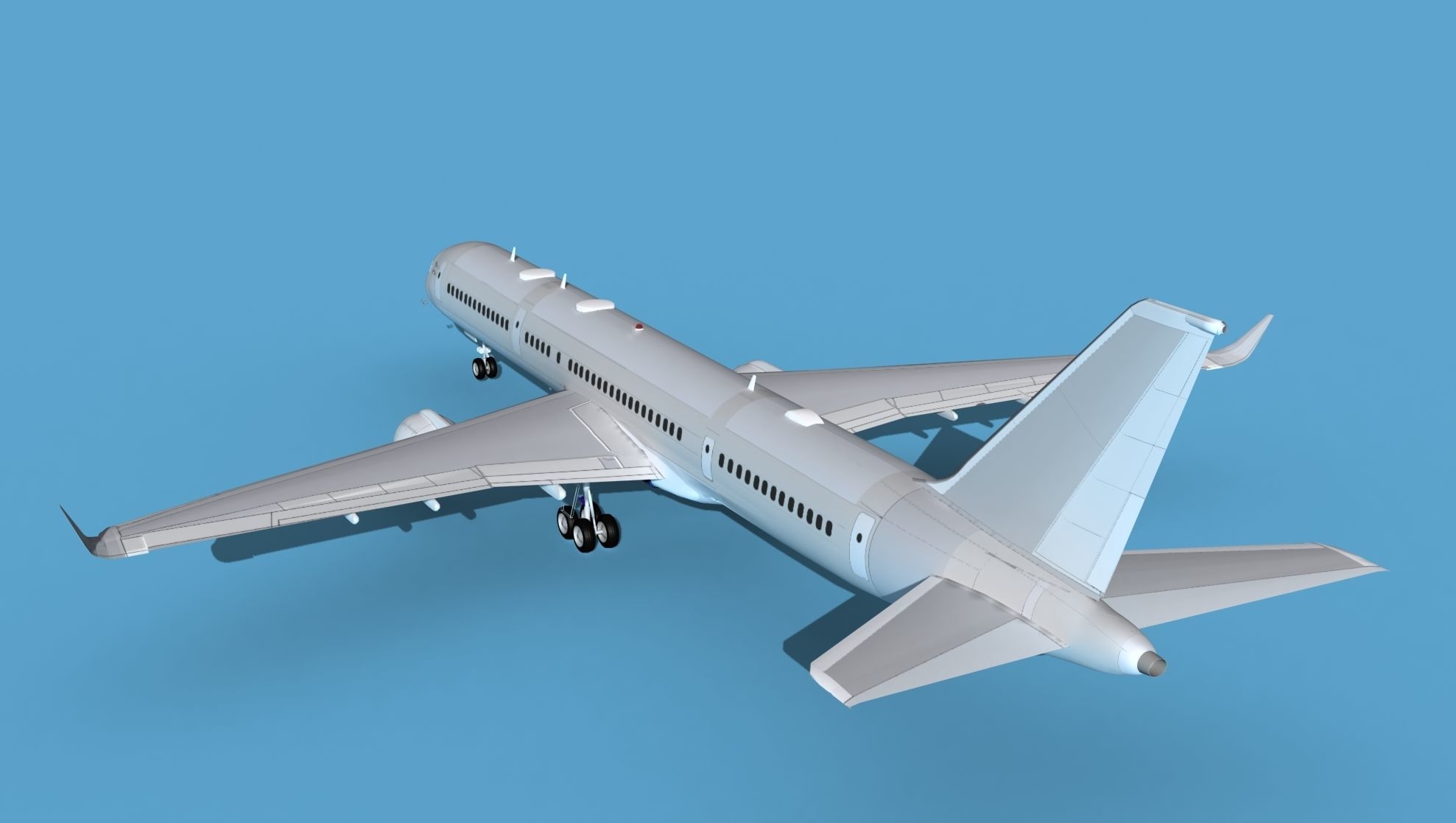 Boeing C-32B V00 Bare Metal 3D model_7