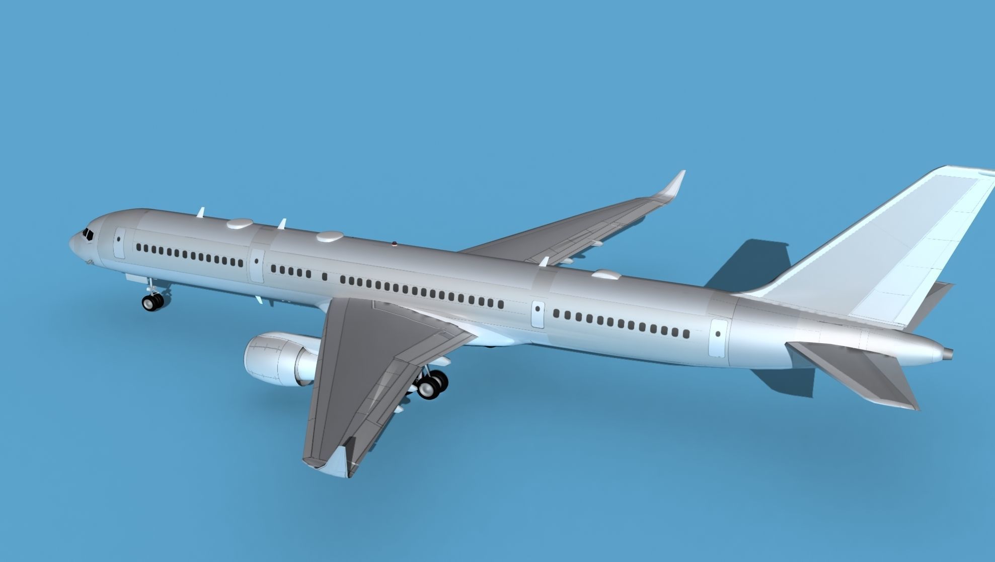 Boeing C-32B V00 Bare Metal 3D model_8