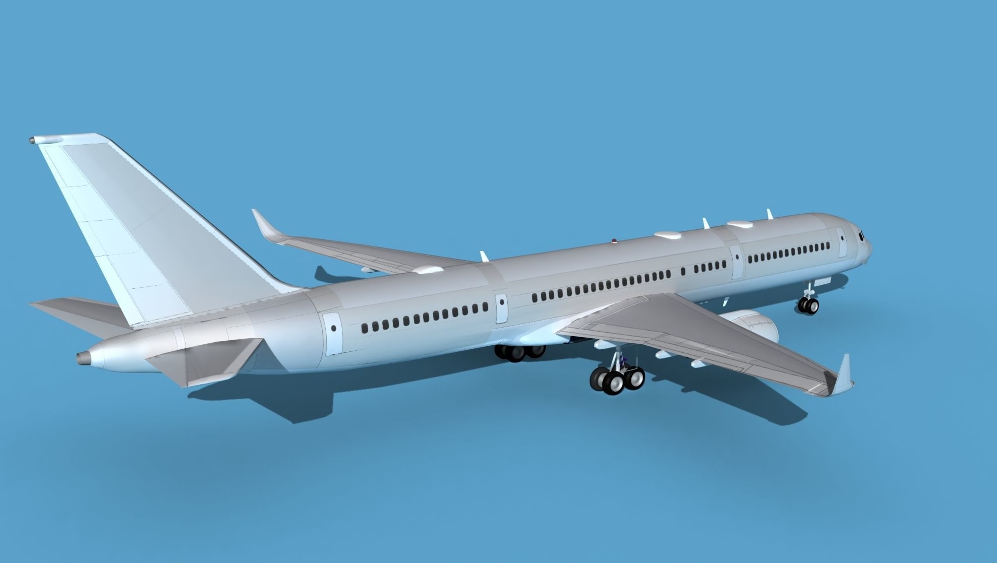 Boeing C-32B V00 Bare Metal 3D model_5