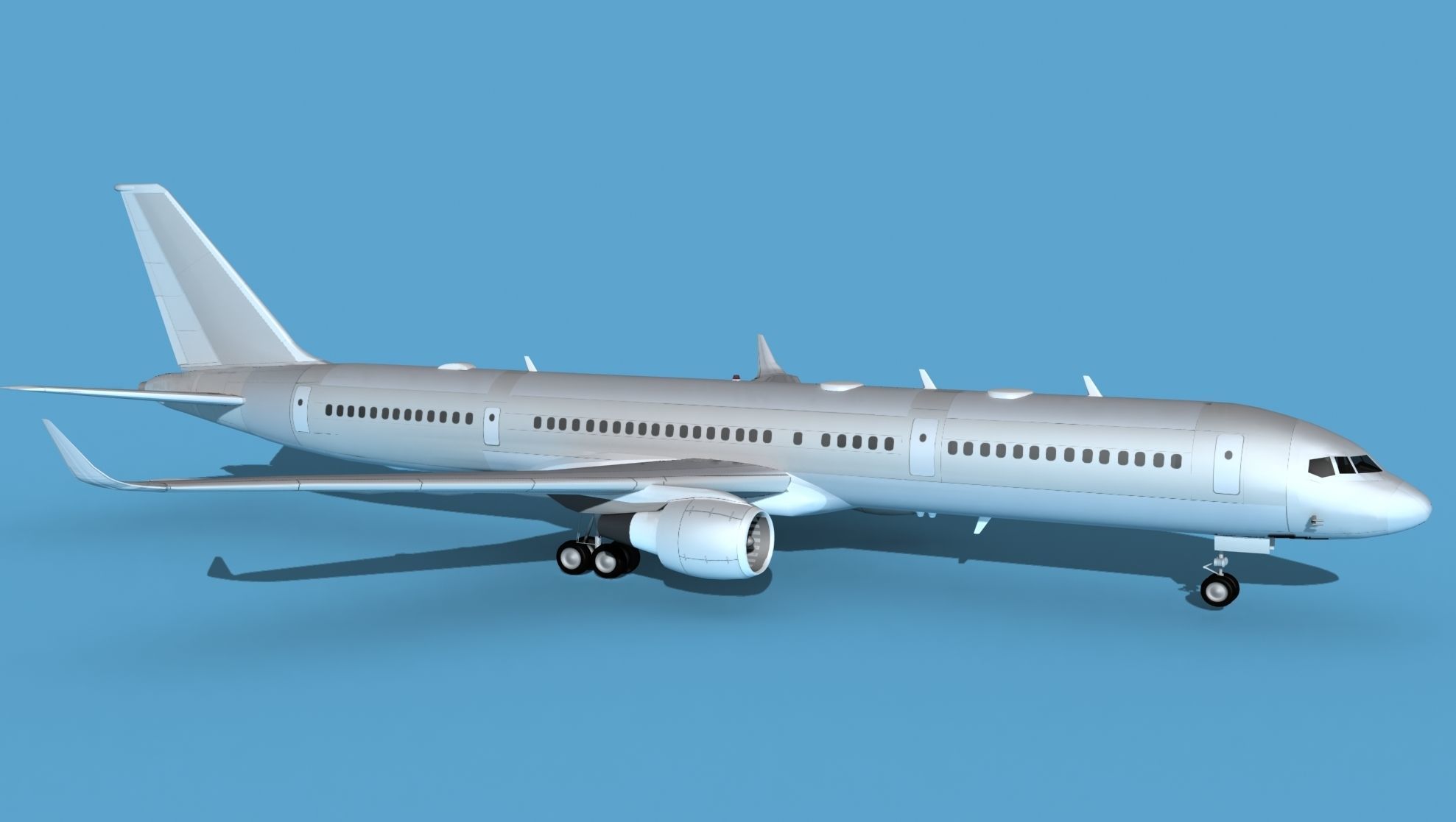 Boeing C-32B V00 Bare Metal 3D model_3