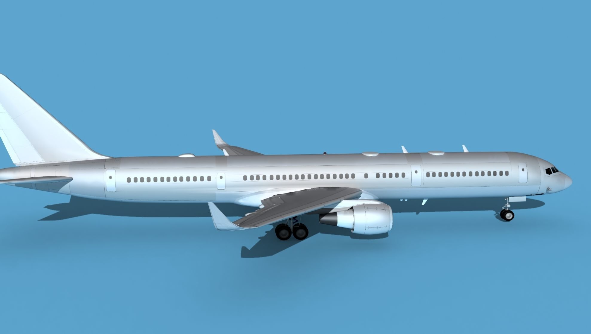 Boeing C-32B V00 Bare Metal 3D model_4