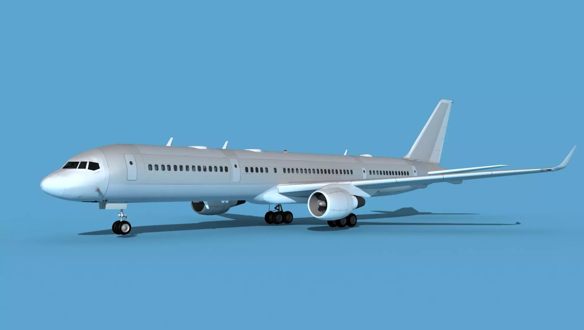 Boeing C-32B V00 Bare Metal 3D model_0
